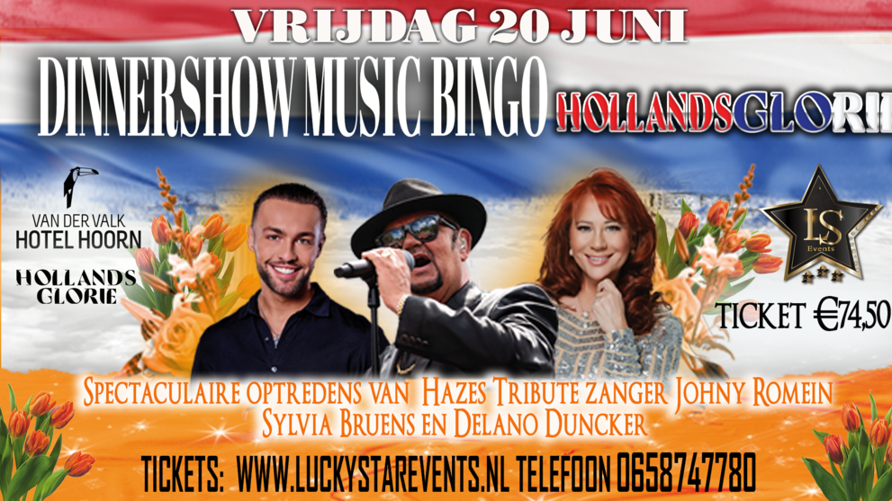 Dinnershow Music Bingo - Hollands Glorie Editie